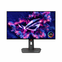 ASUS ROG STRIX 27 1440p Monitor de juegos OLED (XG27AQDMG)-QHD, OLED GLOSSY, 240Hz, 0.03MS, disipador térmico personalizado, anti-fleco, brillo uniforme, compatible con G-Sync, 99% DCI-P3, Muestra de visión de 3 años.