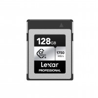 LEXAR 128GB CFEXPRESS TIPO B TERCA DE MEMORIA SILVER Silver, para fotógrafos, camarógrafos, hasta 1750/1300 MB/s, video de 8k (LCXEXSL128G-Rneng)