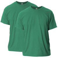 Camiseta de algodón Ultra Gildan para adultos, Style G2000, Multipack, Kelly Green (paquete de 2), 3x-larga