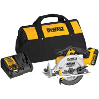 Kit de sierra circular de 6-1/2 pulgadas Dewalt 20V, con batería y cargador 5.0-AH (DCS391P1)