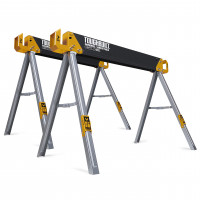 ToughBuilt - caballos de sierra con brazos de soporte de 2x4 1100 lb de capacidad - construcción de servicio pesado con patas abiertas rápidas y mango de agarre fácil - (TB -C500) - paquete de 2