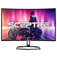 SCEPTER Curvado 32 FHD 1080P Monitor de juego de hasta 240Hz 1Ms 99% SRGB AMD Freesync Premium Premium Build-in Build-in, HDMI X3 DisplayPort Machine Black (C325B-FWD240)