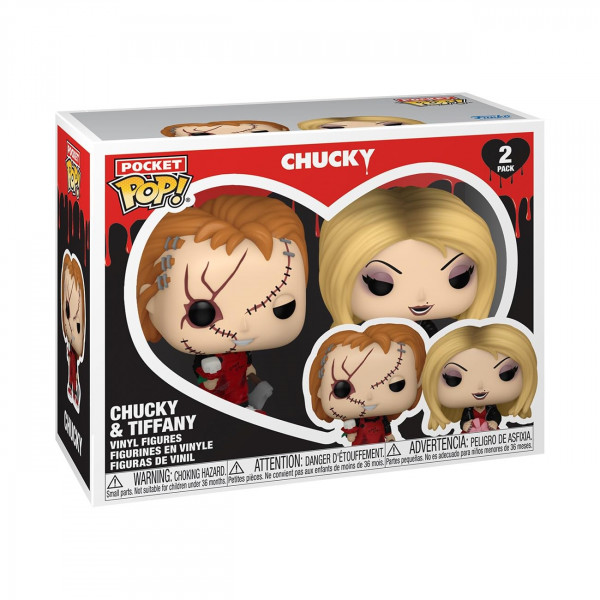 Funko Pocket Pop Valentines 2 Pack - Chucky - Keychain Novelty Keyring - Mini figura coleccionable - Filler de calcetín - Idea de regalo - Mercancía oficial - Fans de terror - Decoración de mochila