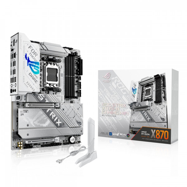 ASUS ROG STRIX X870-A GAMING WIFI AMD AM5 X870 ATX Motor de la placa base 16+2+2 Etapas de alimentación, Switcher OC Dynamic, Core Flex, DDR5 AEMP, WiFi 7, 4x M.2, PCIe® 5.0, Q-Release Slim, USB4®, AI Ocing & Networkingkingkingking