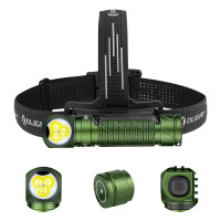 Olight Perun 3 Linterna de lámparas de faro recargables, 3000 faro Lumens con luz roja, lámpara de cabeza impermeable con banda para la cabeza para acampar al aire libre, senderismo, trabajo (OD verde)