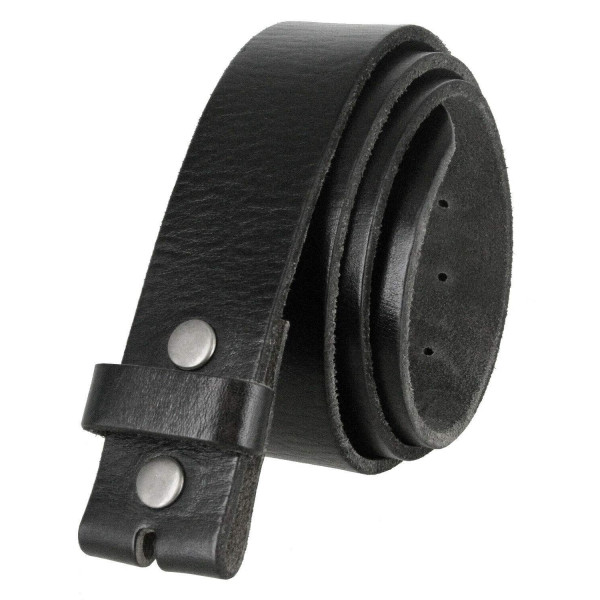 BS040 Correas de cinturón de cuero de grano completo 100% de una pieza con orificio de ranura 1-1/2 (38 mm) de ancho (agujero de ranura-negro, 34)