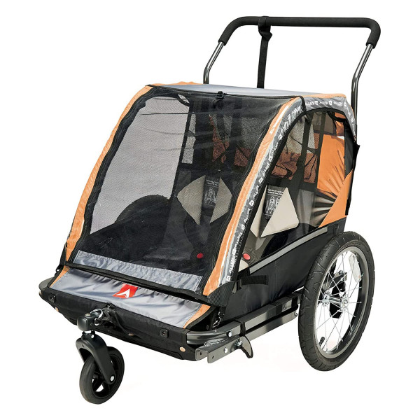 Allen Sports Deluxe Steel Bicycle Trailer y carriola, modelo AS2-O, naranja