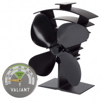 Valiant Premium STOVE STOVE y Termómetro Magnético Negro