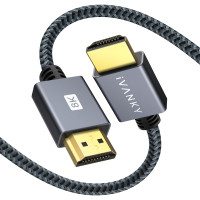 Cable Ivanky 8K HDMI 4ft, alta velocidad 48Gbps HDMI 2.1 Cable, [10k 8k@60Hz, 4K@120Hz, HDCP 2.3, HDR 10, EARC, HDR], Cable HDMI trenzado compatible para TV/Capataz/Monitor/PS5/Xbox/Projector, 4ft 4ft