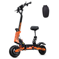 Scooter eléctrico GT08 para adultos 5600W Motor Dual Drive All Terrain Sports ESPOOTER, hasta 50 mph y 40 millas de rango de 11 neumáticos fuera de la carretera que se dobla el scooter eléctrico de desplazamiento rápido con asiento desmontable
