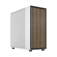 Diseño fractal North XL Chalk White Mesh: tres ventiladores de PWM de aspecto de 140 mm incluidos- Tipo C USB- EATX Airflow Full Tower PC Caso de juego