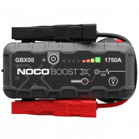 Noco Boost X GBX55: 1750A Ultrasafe Jump Starter - Paquete de refuerzo de batería de litio de 12V, caja de salto portátil, cables de banco de energía y jersey - para motores de gasolina de 7.5L y 5.0L Diesel