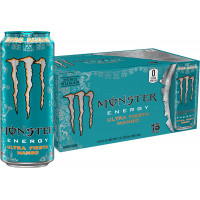 Monster Energy Ultra Fiesta Mango, bebida energética libre de azúcar, 16 onzas (paquete de 15)