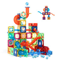 Magblock Magnetic Tiles 176 PCS Marble Run Juguetes educativos para niños para desarrollar habilidades de matemáticas y física y para desarrollar juguetes de creatividad e imaginación para niños 8 9 más de 10 años de edad