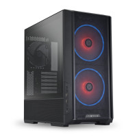 LIAN LI LIANCOOL 216 Case de la torre media con alto rendimiento de enfriamiento - Incluye controlador - ventiladores PWM de 160 mm frontales de 160 mm y 1 ventilador PWM de 140 mm de 140 mm - Airflow enfocado - hasta 10 ventiladores (Lancool 216RC -X Bla