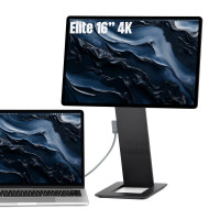 Sotsu Flipaction Elite de 16 Monitor portátil | 4K | Super Compact | Pivot Rotate | 3840x2400 DCI P3 | 60Hz | 450 nits | CNC de metal completo | Matrícula perfecta para Mac y ventanas (espacio negro)