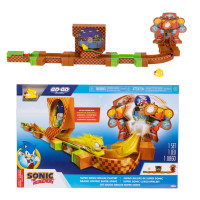 Sonic the Hedgehog Go Go Racers Deluxe Playset con Diecast Super Sonic Figura, Combine con el Playset de Adventure de Sonic