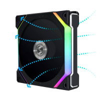 LIAN LI UNI FAN SLV2 120 BLADE inversa, color negro, paquete único sin controlador -UF-RSL120V2-1B