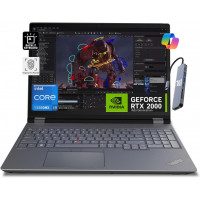 Estación de trabajo móvil Lenovo ThinkPad P16 Gen 2 (16 FHD+, Intel 24-n-n-9-13980HX, 128GB DDR5 RAM, 4TB SSD, NVIDIA RTX 2000 ADA 8GB) portátil para ingeniero, diseñador, arquitecto, Hub, Win 11 PROPER