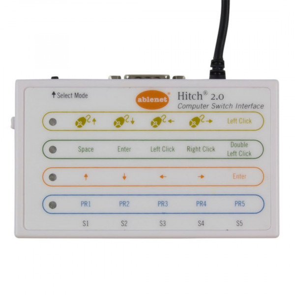 Ablenet Hitch 2 - Interfaz de interruptor de computadora USB de plug -and -play para accesibilidad: control, aprendizaje y mejora de la experiencia del usuario - Producto #10000021