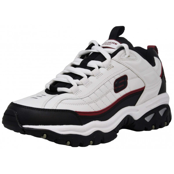 Skechers Men's Energy Afterburn Lace-up White/Black/Red Sneaker 13 W US