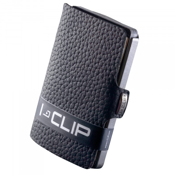 I -clip, billetera de cuero para hombres premium, clip de dinero cambiante versátil, soporte de tarjeta seguro, billetera de hombres compactos minimalistas, diseño delgado y elegante, billetera de clip de dinero perfecto para hombres - negro