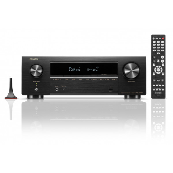 Denon AVR-X1800H 7.2 Canal AV Receptor-80W/canal, transmisión inalámbrica a través de HEOS incorporados, WiFi y Bluetooth, admite Dolby Vision, HDR10+, HDR dinámico y sistemas de automatización del hogar y sistemas de automatización del hogar