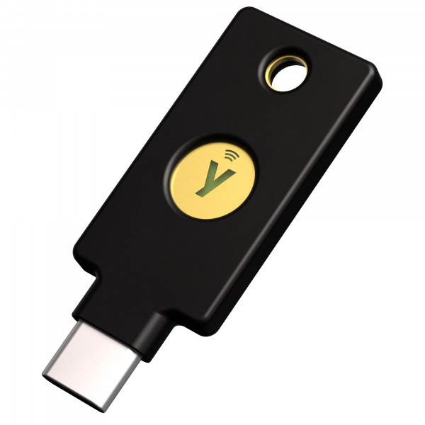 Yubico - Clave de seguridad C NFC - Negro - Clave de seguridad de autenticación de dos factores (2FA), conectarse a través de USB -C o NFC, Certificado FIDO U2F/FIDO2 Certified