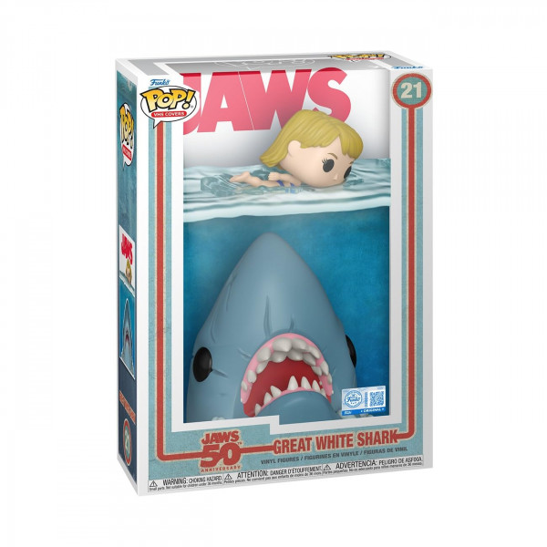 ¡Funko Pop! Portada cómica: Jaws - Shark - Amazon Exclusive - Figura de vinilo coleccionable - Idea de regalo - Mercancía oficial - Juguetes para niños y adultos - Fans de películas - Figura modelo para coleccionistas y exhibición