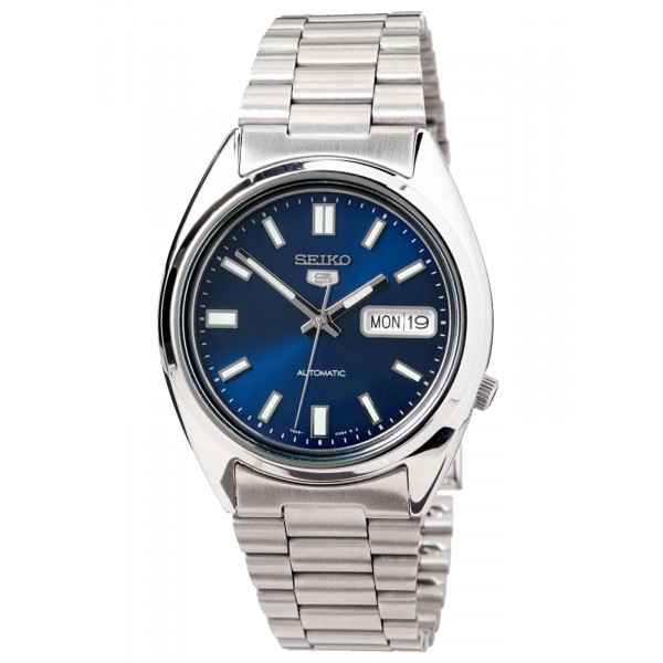 Seiko 5 Reloj de acero inoxidable de dial azul automático SNXS77