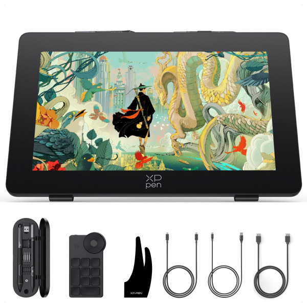 XPPEN Artist Pro 24 Gen2 165Hz Tableta de dibujo con pantalla, △ E <1 Tableta gráfica con pantalla AG laminada completa, monitor de dibujo con dual 16384 Presión de lápiz óptico sin batería, mini tecla, 23.8 