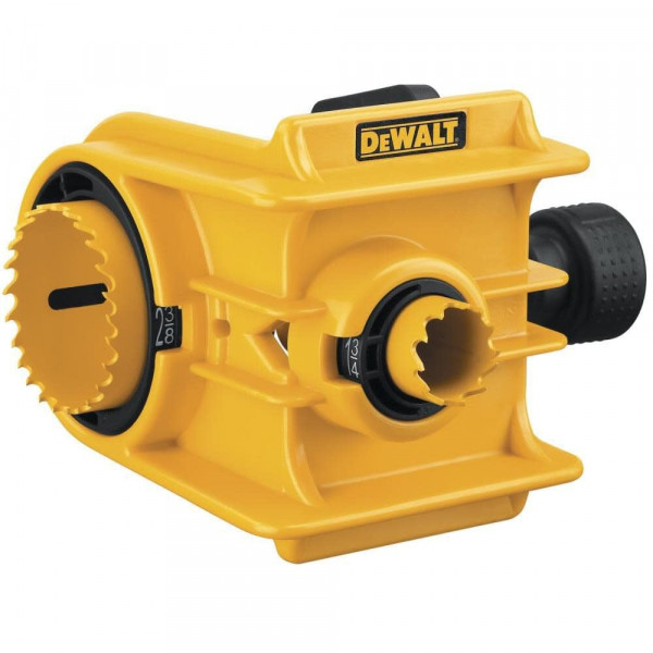 Kit de instalación de bloqueo de puerta de Dewalt, diseño de la pinza C, para puertas de metal o madera, 2 bujes ajustables, instalación fácil (D180004)
