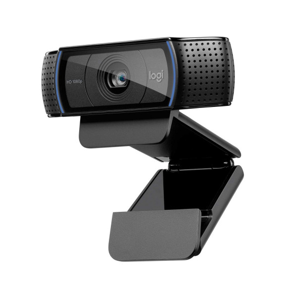 Logitech HD Pro Webcam C920, videollamadas y grabación de pantalla panorámica, cámara web de 1080p, escritorio o computadora portátil webcam