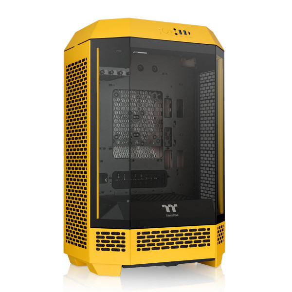 Torre Termaltake 300 Bumblebee Micro-ATX Case; Ventilador CT de 2x140 mm incluido; Apoya hasta un radiador de hasta 420 mm; El kit de soporte de chasis opcional permite la pantalla horizontal; CA-1Y4-00S4WN-00; Garantía de 3 años