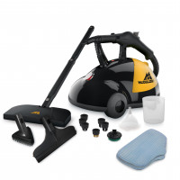McCulloch MC1275 Cleaner de vapor de servicio pesado, tiempo de ejecución de 45 minutos, 18 accesorios: cabezal de trapeador, pinceles y más - construido para hogar, baldosas, lechadas, alfombras, muebles y detalles de automóviles personales