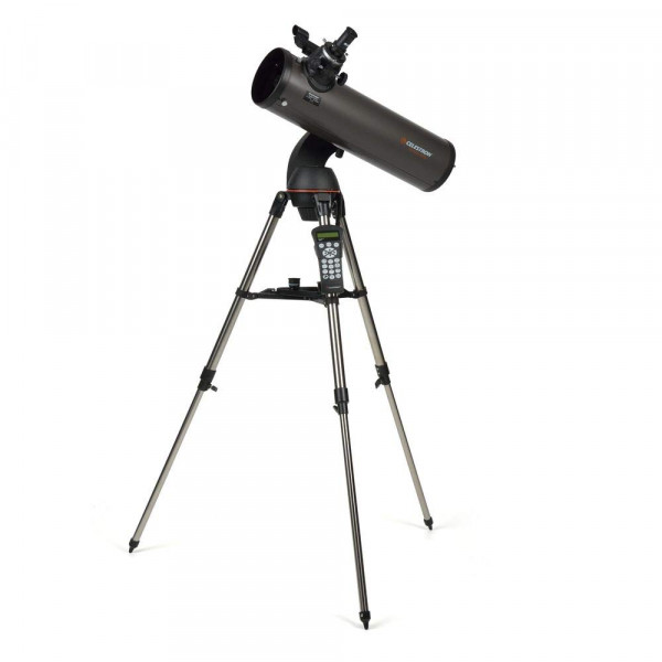 Celestron 31145 NEXSTAR 130SLT Telescopio reflector newtoniano computarizado portátil con montaje de brazo de horquilla de liberación rápida, bandeja de accesorios y software de edición especial 'Starry Night', Gray