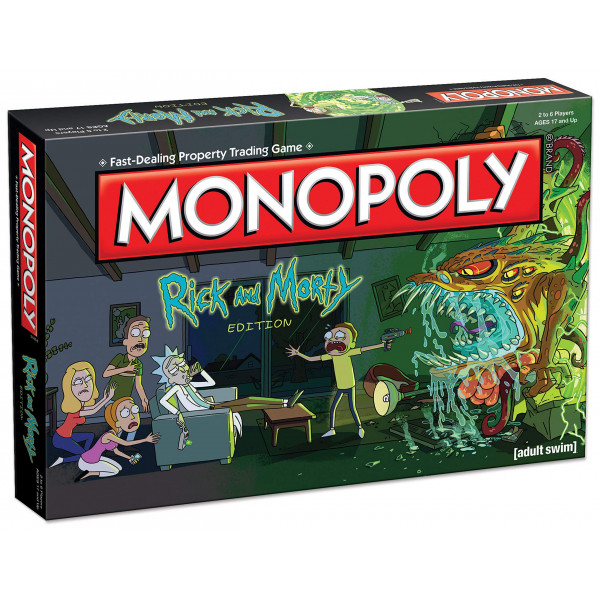 Juego de mesa de Monopoly Rick y Morty | Basado en la exitosa serie de natación para adultos Rick & Morty | Merchandis de Rick Morty con licencia officly | Juego de monopolio clásico temático