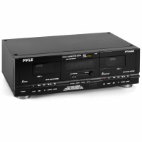 Pyle Home Digital Digital Cassette cubierta Media Media Player Dispositivo de grabación de grabación con cables RCA Hardware de montaje de estante conmutable El selector de cintas CRO2 incluyó un contador de 3 dígitos - 110V/220V