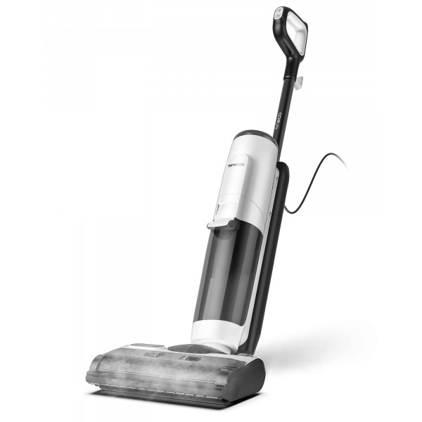 Tineco Floor One S5 Vapor con cable Vacuos secos húmedos todo en uno, limpiador de piso de madera dura ideal para desorden pegajoso, trapeador de vapor inteligente para pisos duros con pantalla digital y tiempo de ejecución largo