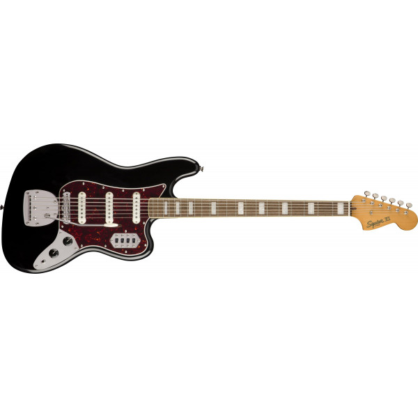 Squier Classic Vibe 6-String Bass VI, Black, Laurel Diftonboard