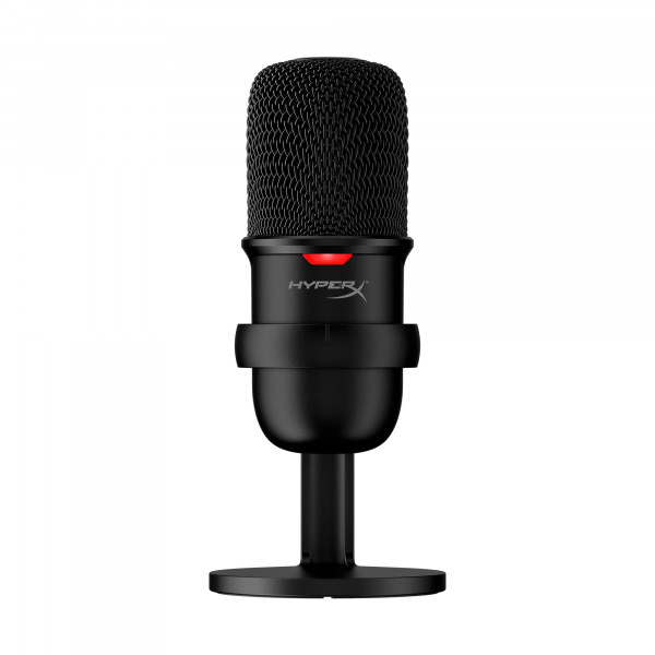 Hyperx Solocast-Micrófono de juegos de condensador USB, para PC, PS4, PS5 y Mac, sensor de toque a mudo, patrón polar cardioide, ideal para transmisión, podcasts, twitch, youtube, discord, negro