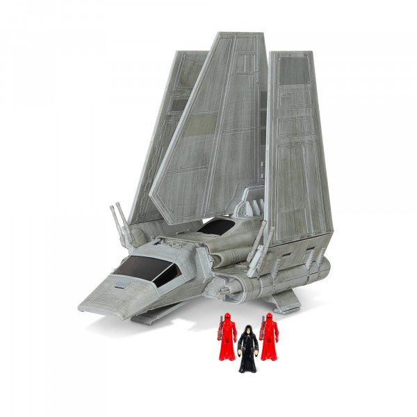 Star Wars Micro Galaxy Escuadrón Imperial Shuttle-Vehículo de clases de nave espacial de 7 pulgadas con tres accesorios de micro figuras de 1 pulgada