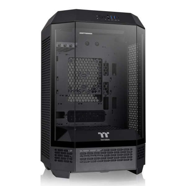 Torre Termaltake 300 Case negro micro-ATX; Ventilador CT de 2x140 mm incluido; Apoya hasta un radiador de hasta 420 mm; El kit de soporte de chasis opcional permite la pantalla horizontal; CA-1Y4-00S1WN-AZ; Garantía de 3 años