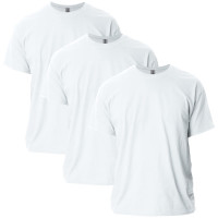 Camiseta de algodón Ultra Gildan para adultos, estilo G2000, multiplicado, blanco (3-paquete), 2x-larga