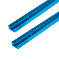 PowerTec 71158 de 48 pulgadas de perfil de doble corte T-T-T-T-T-Tel con orificios de montaje predables, pista T para plantillas y accesorios de carpintería, mesa de prensa de perforación, mesa de enrutador, banco de trabajo, 2 recuento, paquete de 1