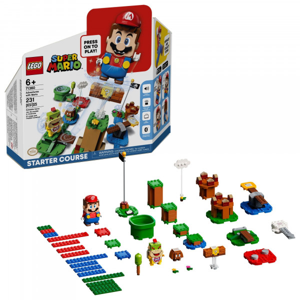 LEGO Super Mario Adventures con Mario Starter Course Set, Builtable Toy Game, Gift Birthday Gift for Super Mario Bros. y niños de 6 años en adelante con la figura interactiva de Mario y Bowser Jr., 71360