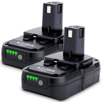 Compatible con batería Ryobi de 18 V, batería de reemplazo de litio P103 3.0AH de 18V de 18V compatible con Ryobi 18 voltios One+ Herramientas eléctricas inalámbricas P102 P107 P108 P189 P190 P197 P100 Edger, baterías de perforación