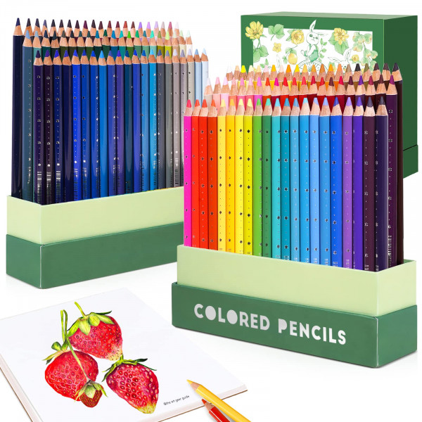 ARRTX 126 RECUNTADOR DE LABLICOS COLORED Lápices para colorear de núcleo suave para dibujo de color de adultos Skinching de sombreado, lápices para colorear suministros de arte para artistas adultos principiantes