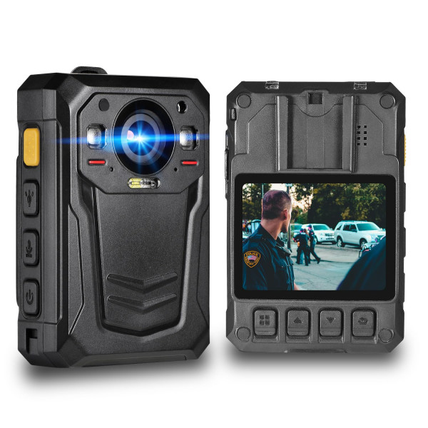 Ponycam 1512p HD Camera de cuerpo con estabilización de imagen electrónica, tiempo de registro de 13h, batería de 3600 mAh incorporada, cámara de cuerpo de policía fácil de operar, impermeable para la aplicación de la ley (128 g)