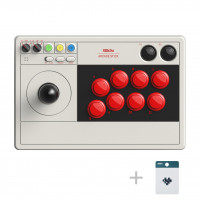 8bitdo Arcade Stick para Switch & Windows, Arcade Fight Stick Support Wireless Bluetooth, 2.4G receptor y conexión con cable